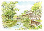 八德埤塘公園 Taoyuan Bade Pond Ecological Park Taiwan Painted by Lai Ying-Tse 賴英澤 繪